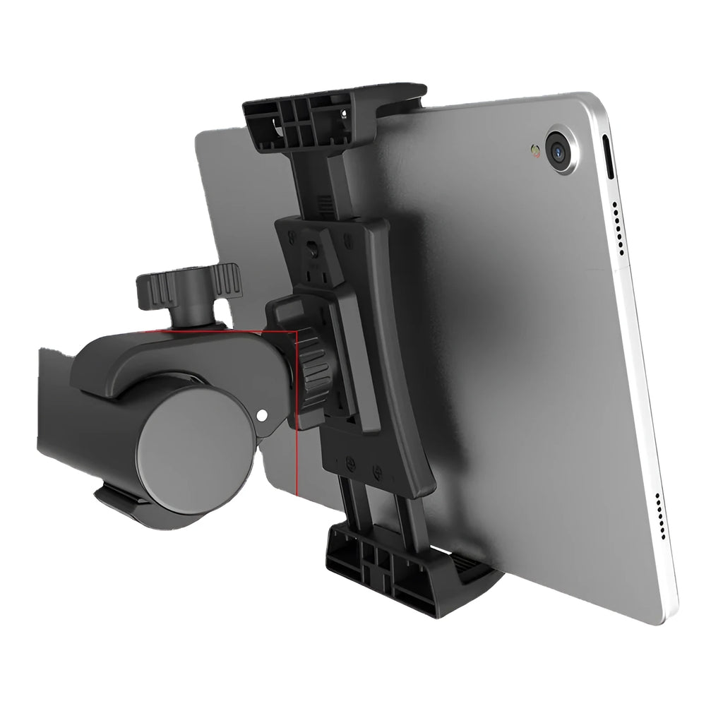 Black bicycle handlebar phone and tablet mounting bracket for cycling navigation