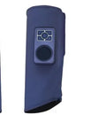 Calf airbag heating leg massager with EMS electric pulse and ultrasonic vibration controls and gear settings