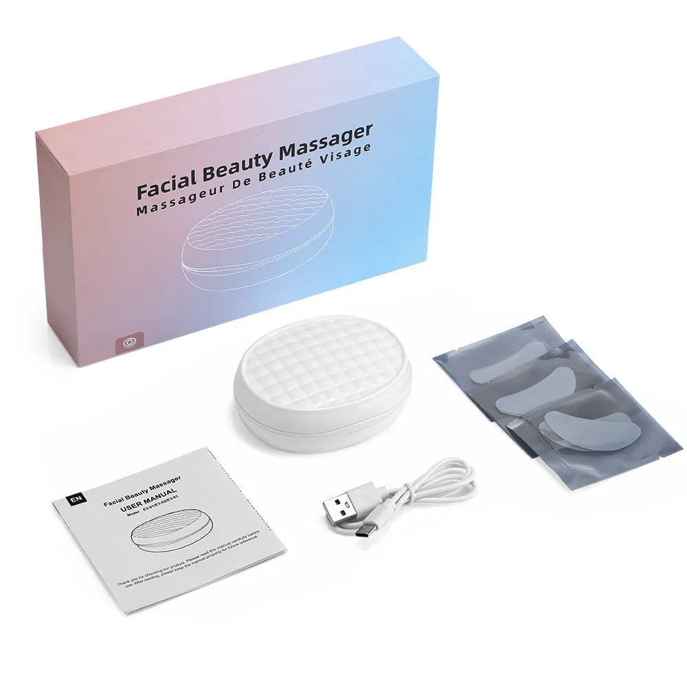 White red light EMS wireless eye beautification instrument for dark circle reduction and facial massage