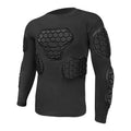 Goalkeeper anti-collision armour set with long-sleeved honeycomb top and trousers, adult male, sizes S to XL