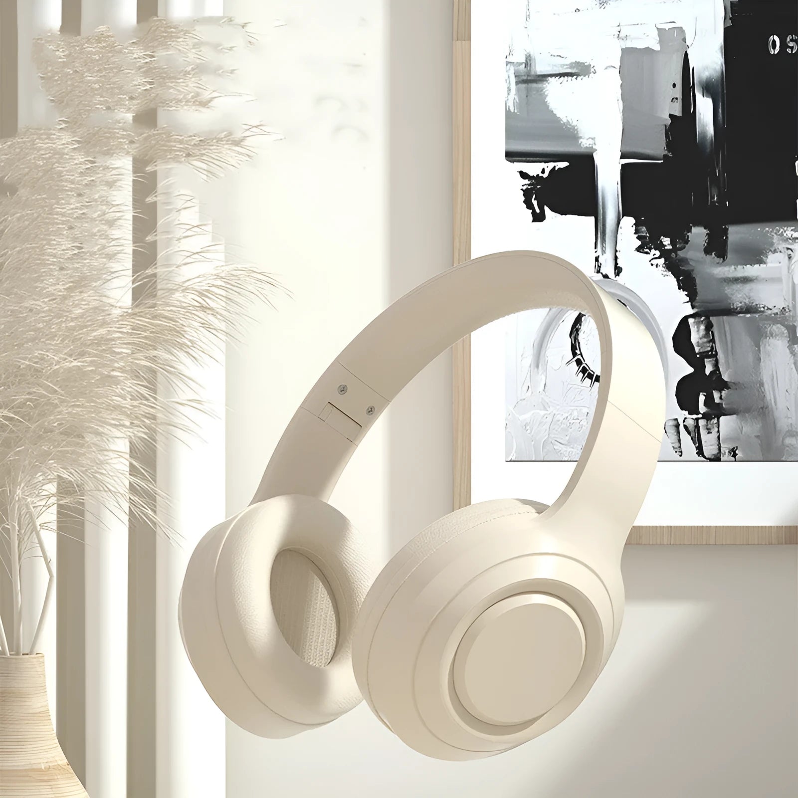 DR58 wireless Bluetooth headset with noise reduction in black, white, or pink colours