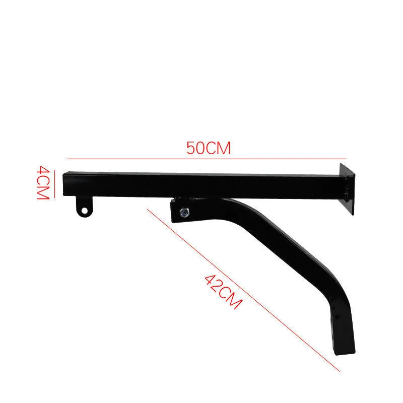 Black carbon steel wall hanger bracket for indoor punching bag mounting
