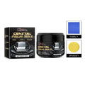 Crystal Palm Wax car polish kit with paste container, sponge applicator and microfibre towel for paint restoration