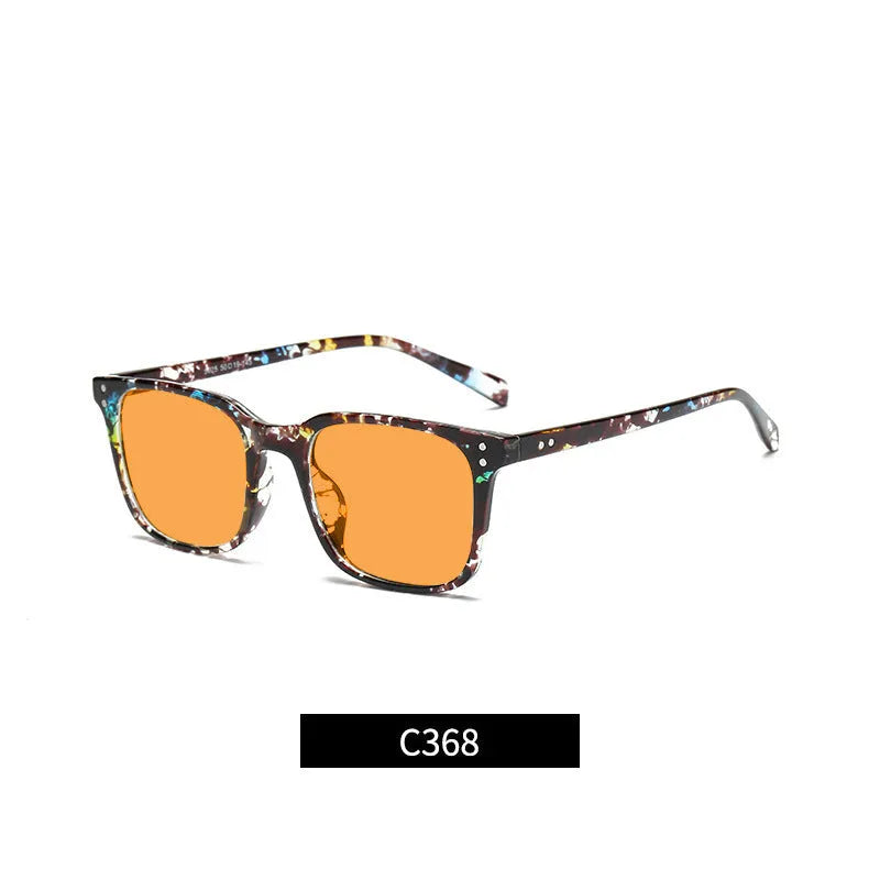 Orange lens anti-blue light glasses with a TR90 frame, shown in one of eleven available colour options.