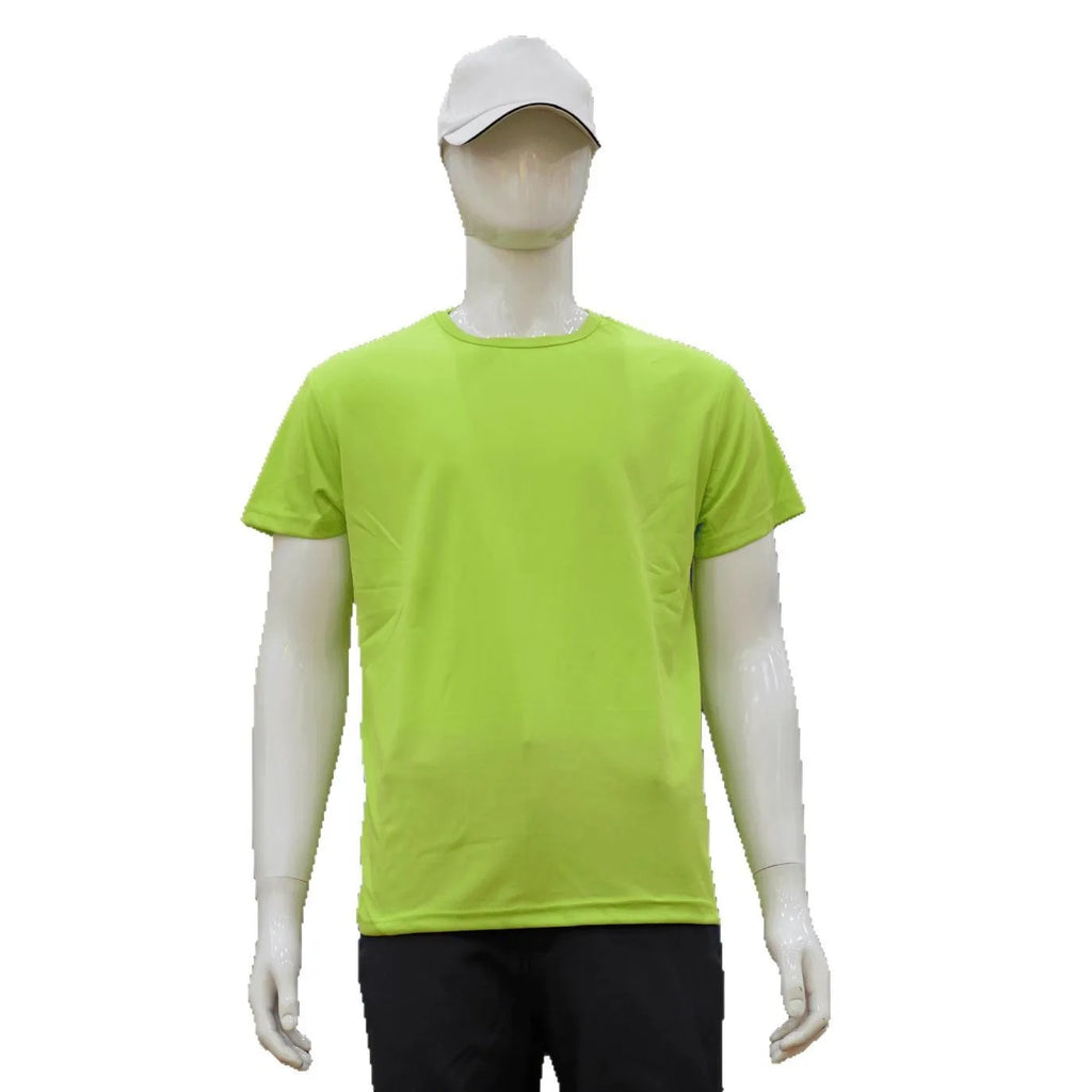 Slim fit short sleeve T-shirt in quick-dry viscose polyester fabric showing colour options