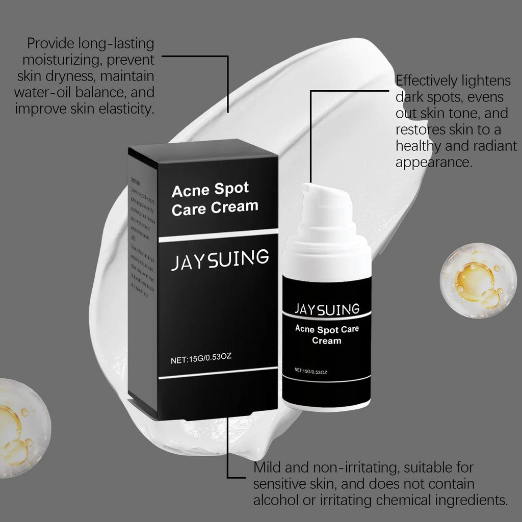 15g jar of hydrating acne face cream with mint leaf and tea tree oil