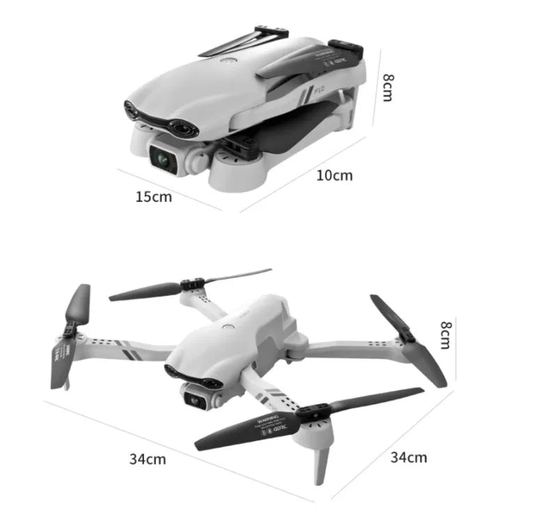 8K UAV drone with dual camera, ESC gimbal, and dual GPS in flight outdoors