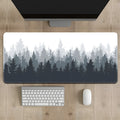 Chinese ink painting landscape design on a natural rubber non-slip mouse pad for office desk use.