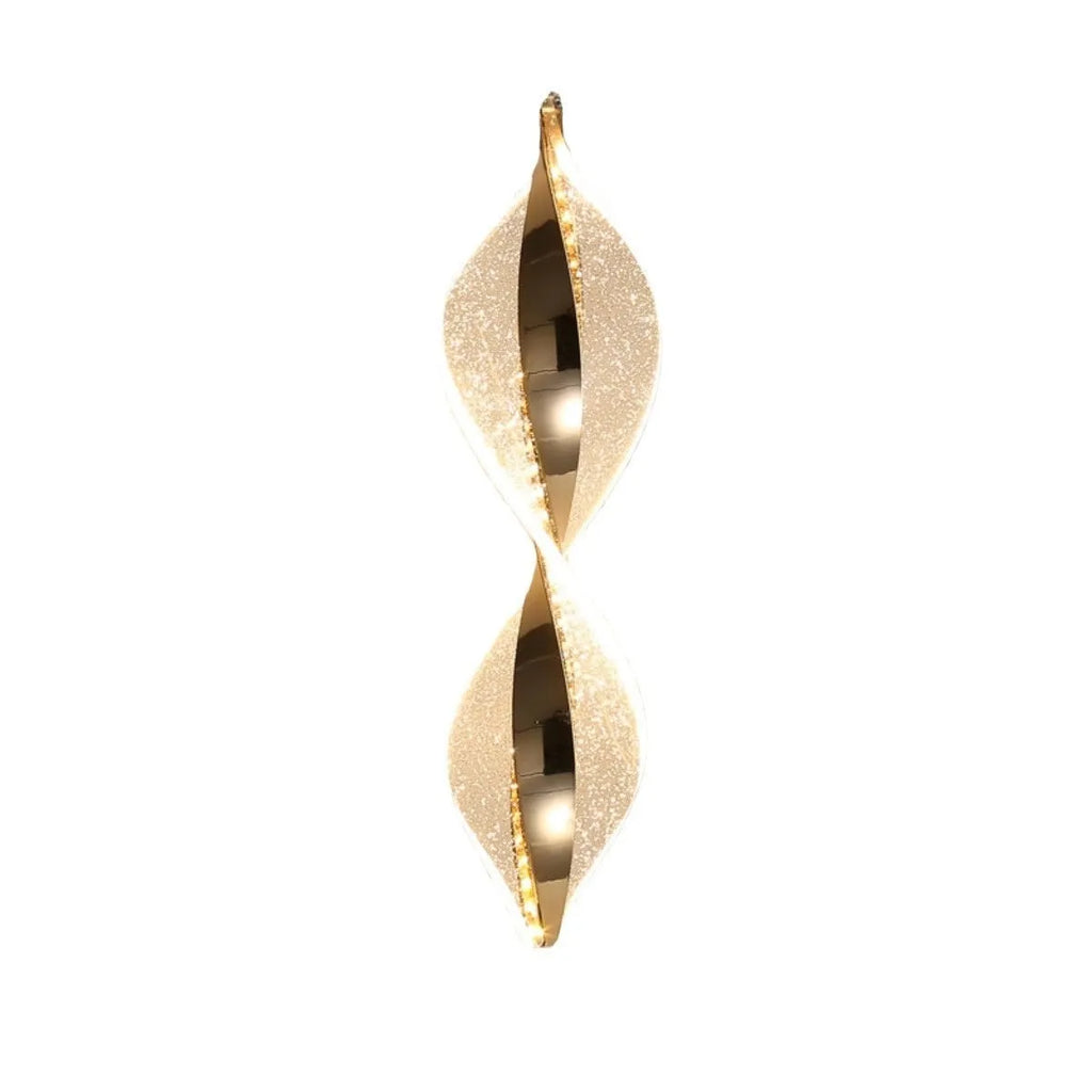 Gold wire-dot acrylic shade small LED pendant light with single or double head configuration