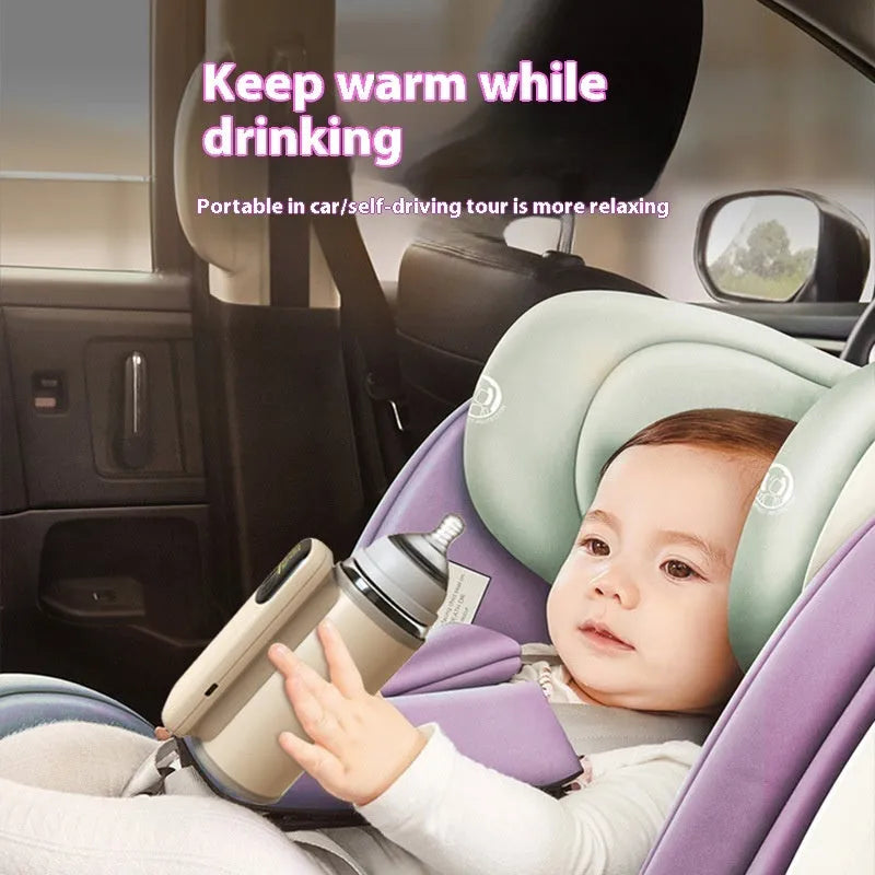 Baby bottle insulation cover with heating function and 8000mAh fast charging battery