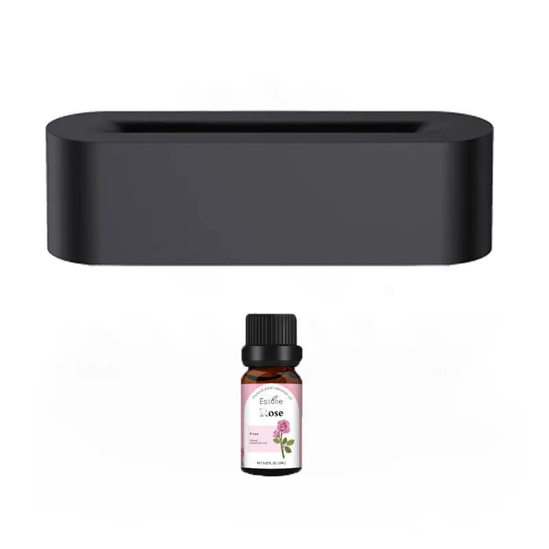 White square flame aroma diffuser with LED lights and water mist emission
