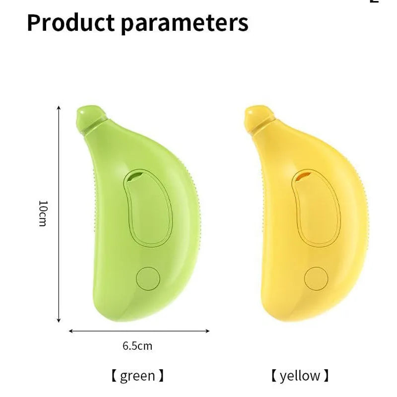 Green rechargeable cat steam brush grooming tool with silicone massage bristles