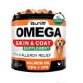 Bottle of chewable fish oil capsules health supplement containing 120 capsules.