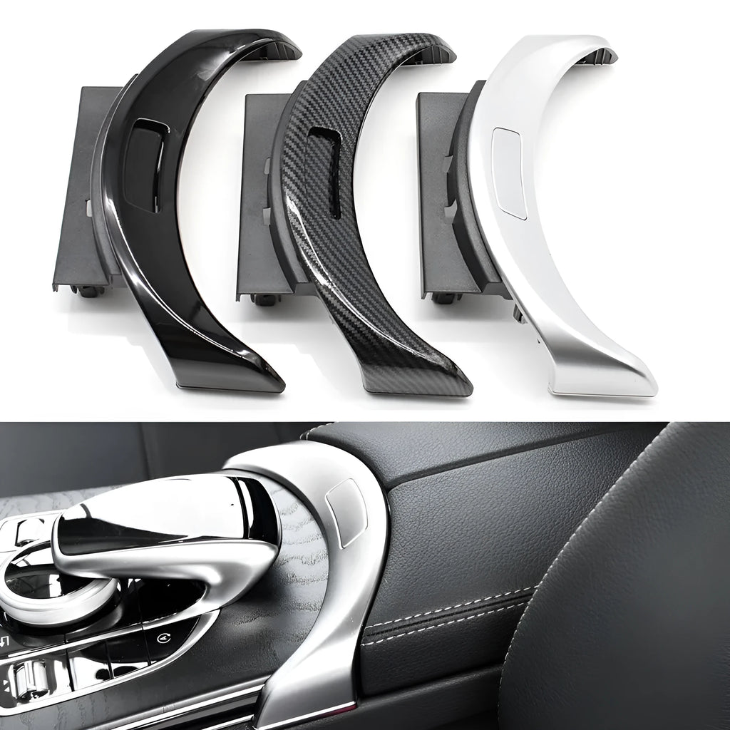 Mercedes C-Class GLC-Class armrest console button replacement panel in electroplated finish
