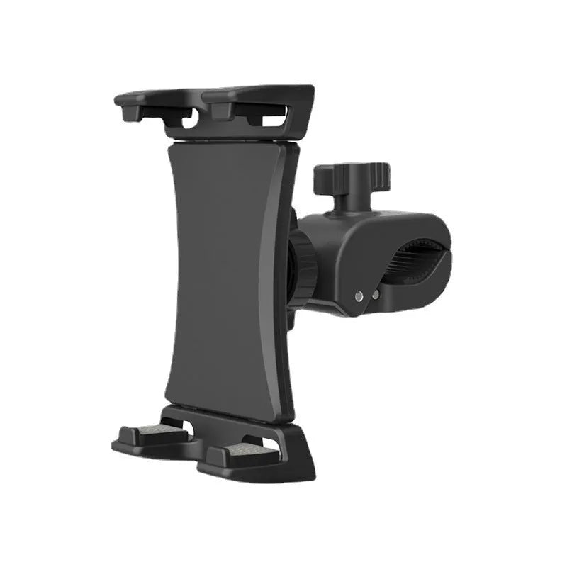 Black bicycle handlebar phone and tablet mounting bracket for cycling navigation