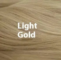 Lace wig with long curly gradient highlight hair in medium small volume, light gold colour