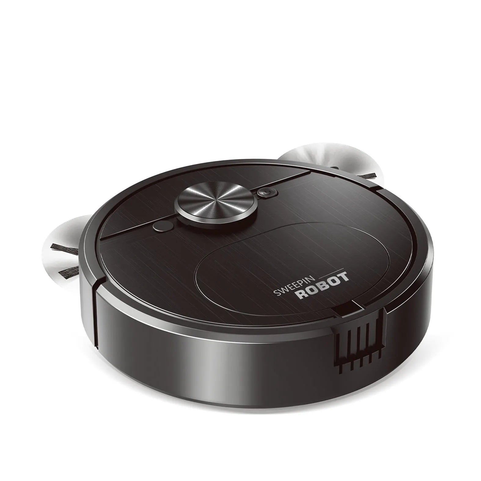 Black or white three-in-one USB charging robot vacuum cleaner with suction, sweeping, and mopping functions