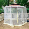 Outdoor sunshade umbrella tent with mosquito netting in black colour