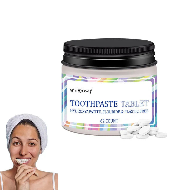TP19 solid toothpaste tablets in portable packaging, 62 pieces for travel oral hygiene