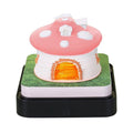 Earth Calendar Light panoramic 3D paper carving desk calendar with sticky notes, Mushroom Green cover, 9.8x9.8x8.5cm