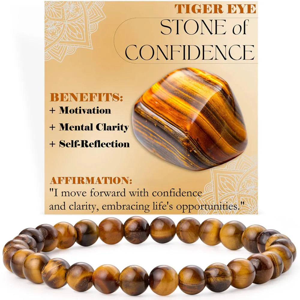 Handmade geometric agate stone bracelet in African pine colour, showing 6mm beads
