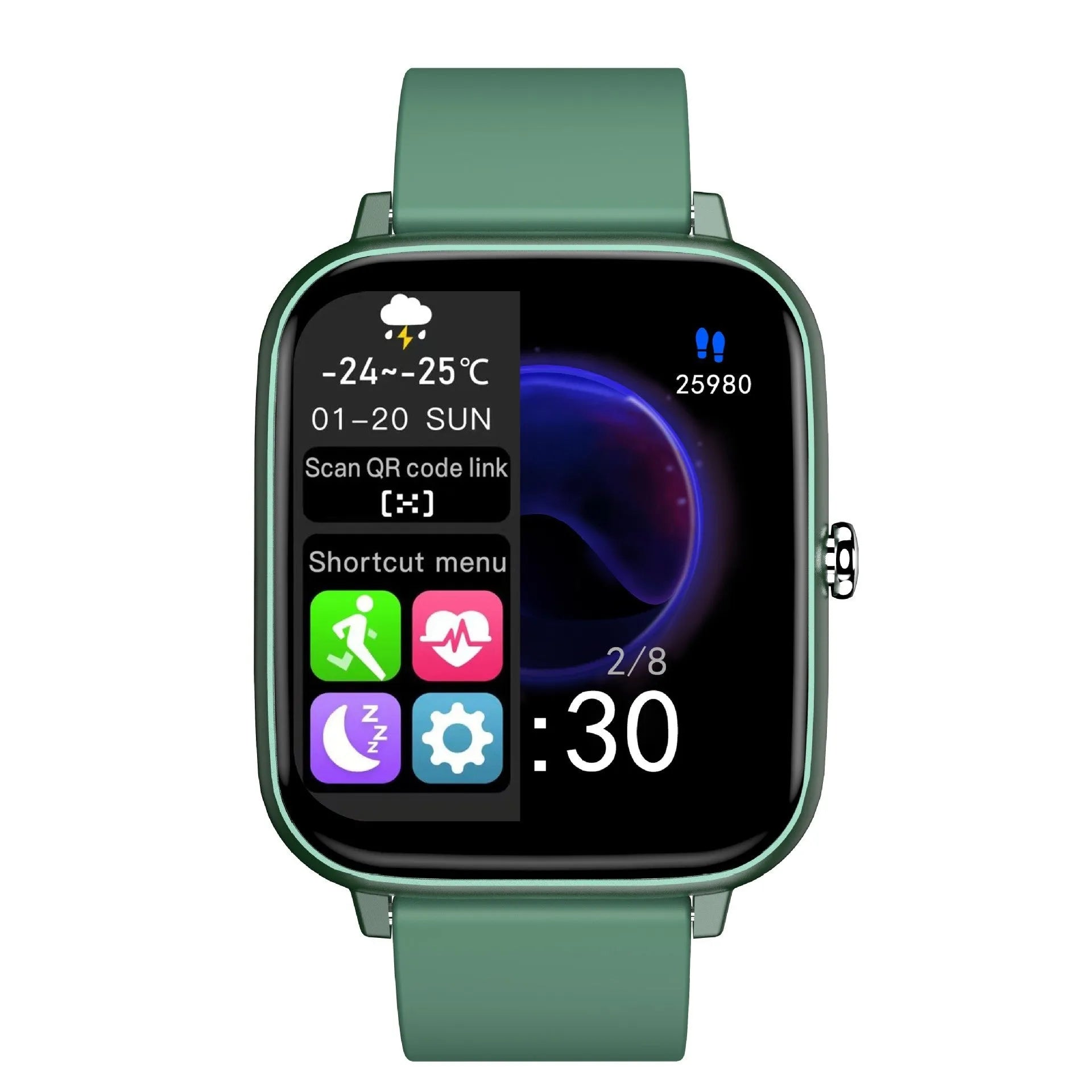 Smartwatch with Bluetooth calling and full touch screen in pink colour on wrist