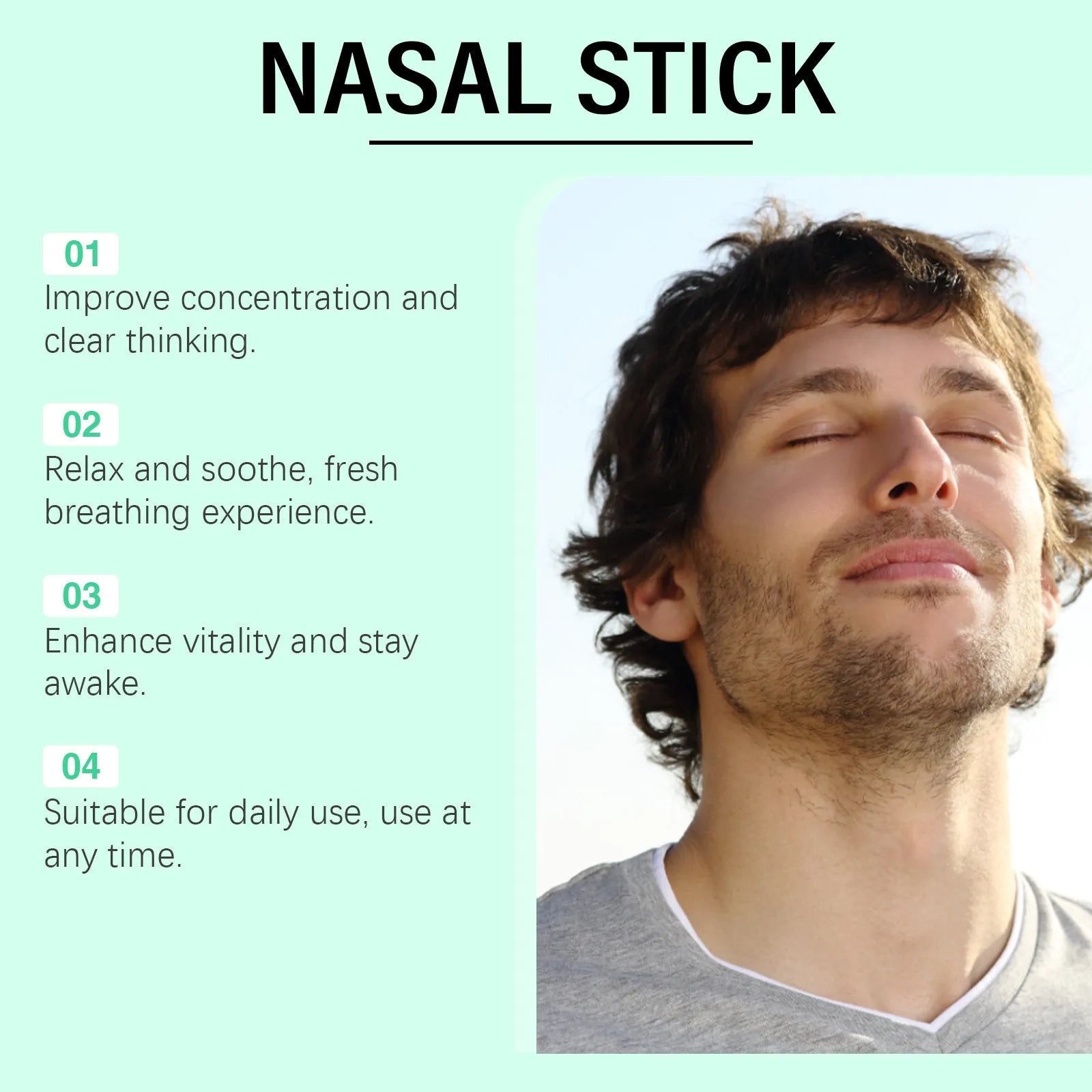Menthol and spearmint nose soothing spray and gel suit in 5.4ml portable multi-unit packaging
