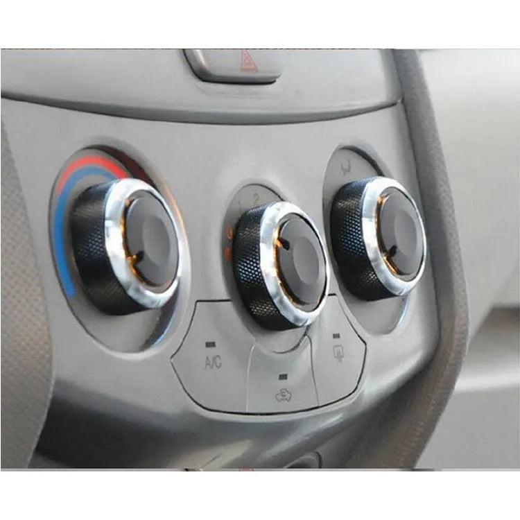 Three black aluminium air conditioning knobs for Chevrolet Lefeng and Lechi cars