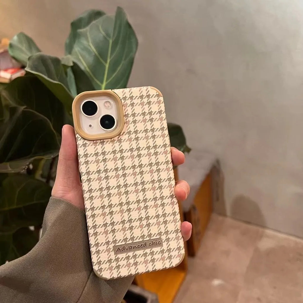 Curry Qianniao TPU Rear Cover Phone Case for iPhone 14 13 12 11 Pro Max XR XS Max - Cartoon Curry Thousand Birds and Checker Pattern Options Case Protective Back Cover