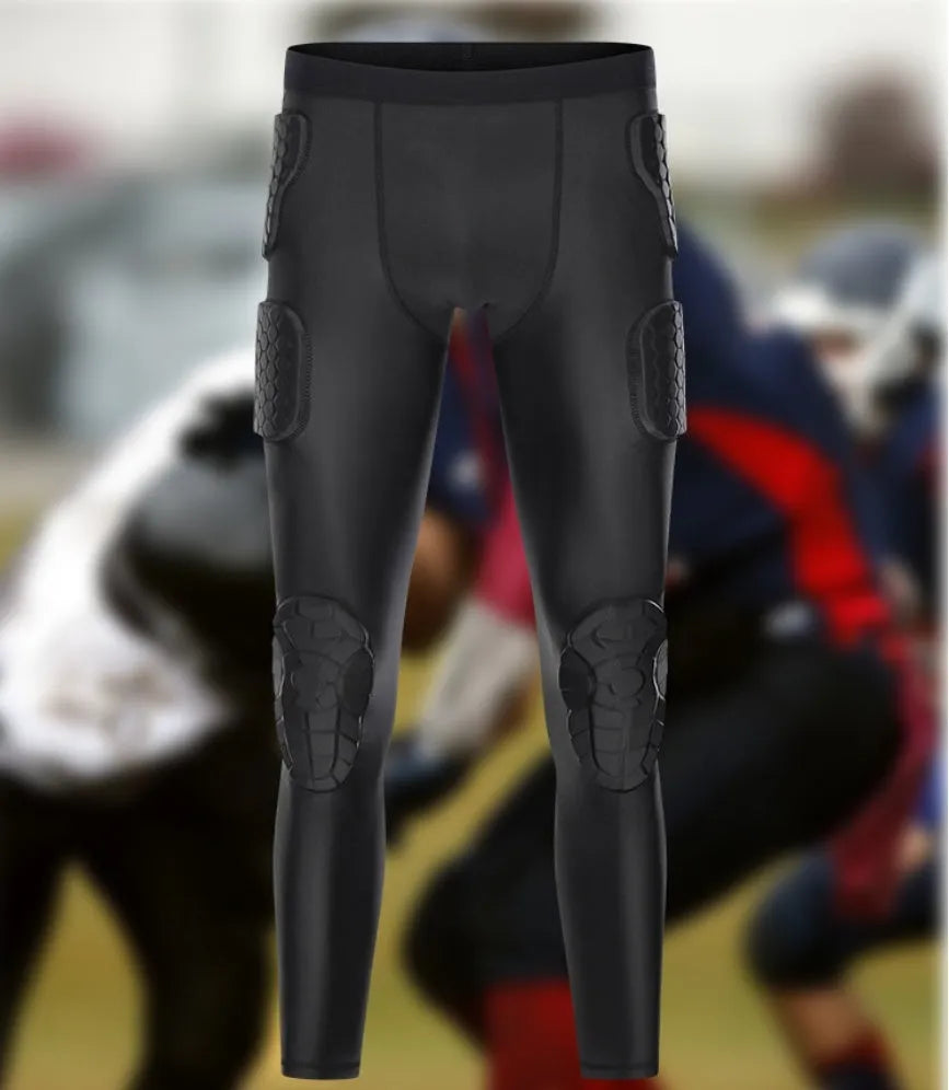 Anti-collision football training suit in Lycra and polyester, available as long sleeve top TW-FZ006 or trousers TW-FZ007, sizes M to XXL