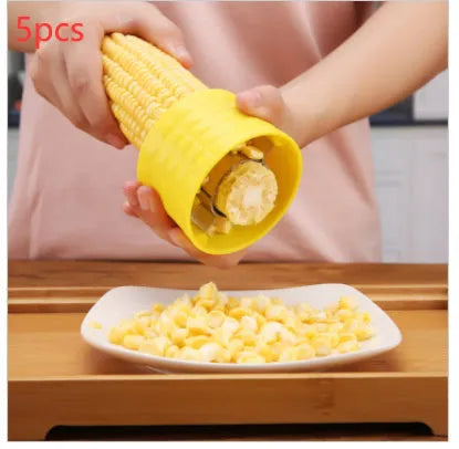 Yellow corn-shaped manual thresher with PP high-fat material grip and stainless steel gear for removing corn kernels