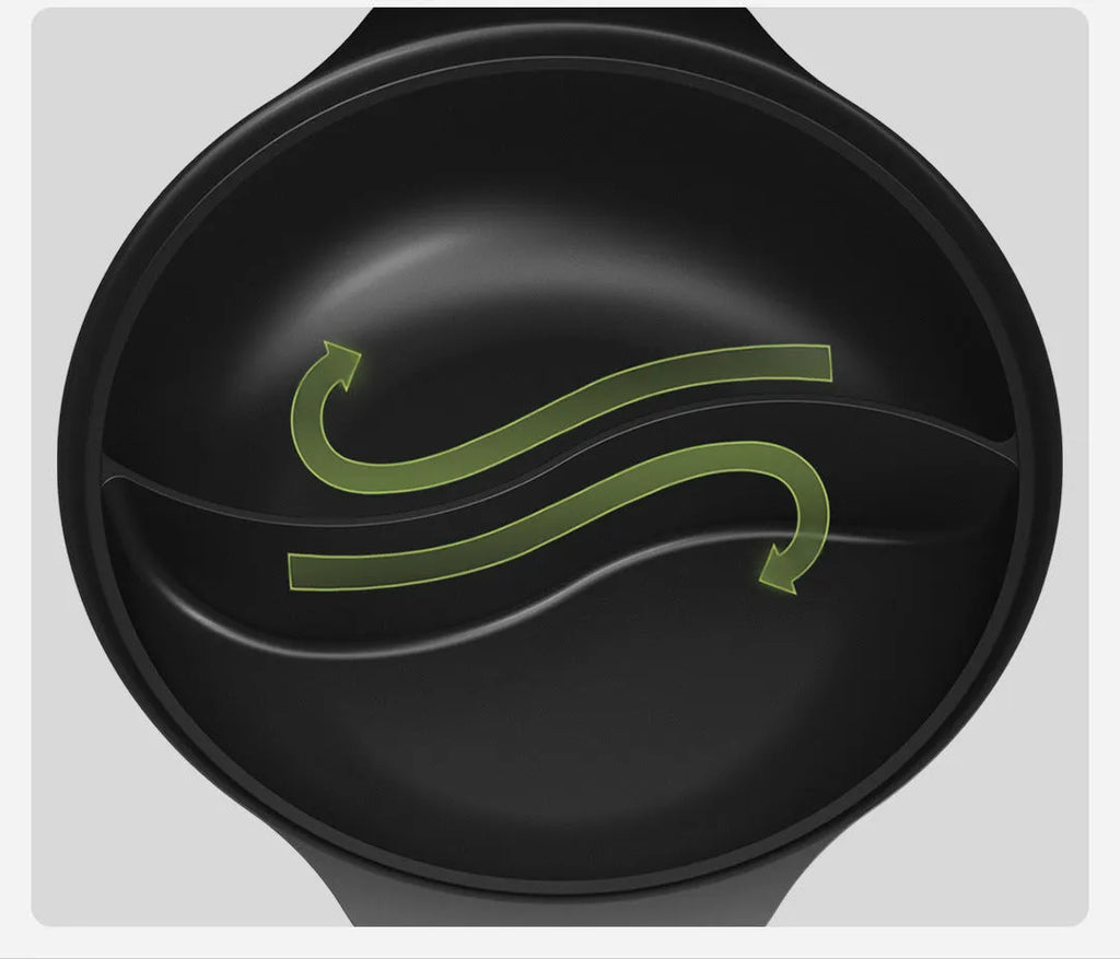 White aluminium alloy two-flavor hot pot with integrated casting and clear glass lid