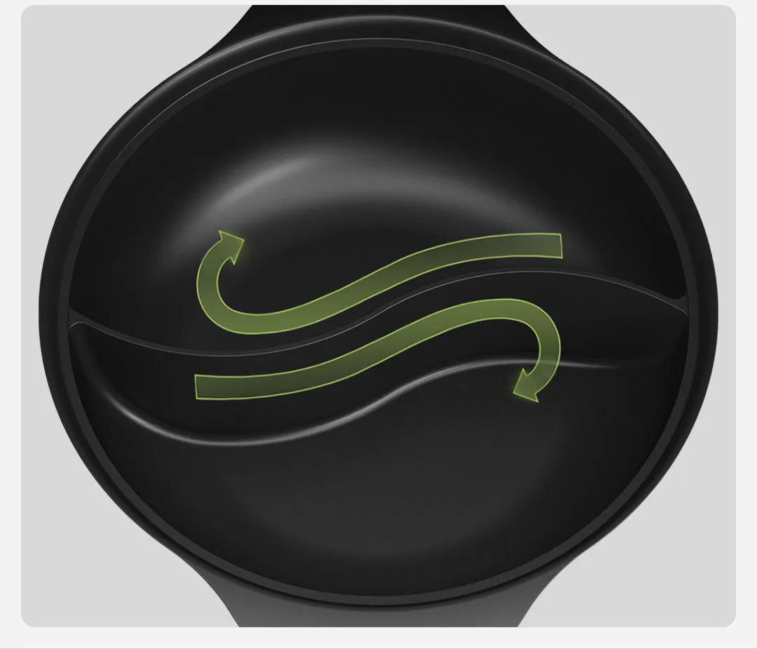 White aluminium alloy two-flavor hot pot with integrated casting and clear glass lid