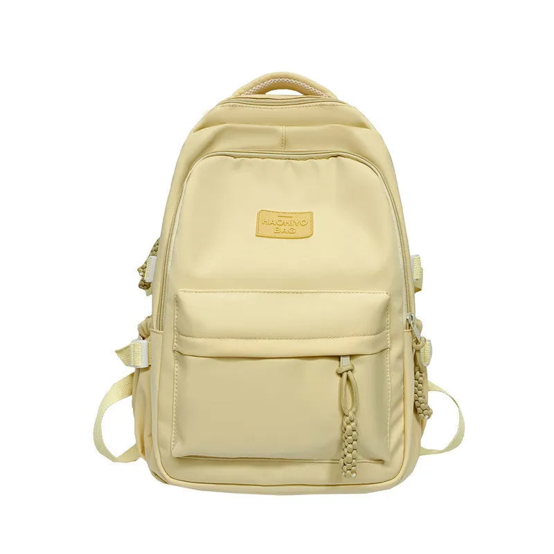 Korean-style large-capacity lightweight nylon school backpack in macaron colour