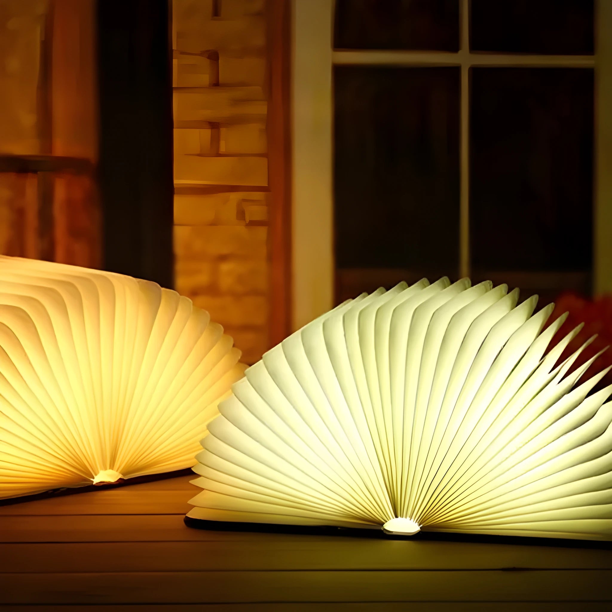 Wooden boy shaped LED night lamp in modern minimalist design with battery power