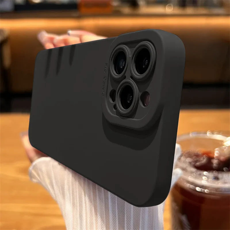 Soft shell Angel Eye TPU drop-resistant phone case in black for iPhone