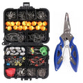 263-piece copper tube sinker fishing accessories set in orange and white with stainless steel and plastic parts