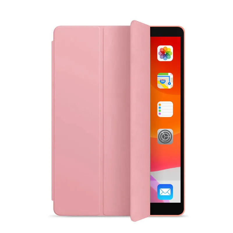 iPad case with pen slot in black, soft TPU silicone cover for iPad 10.2, Air 4, Mini 5