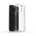 Transparent TPU PC anti-fingerprint phone case for iPhone 15 Pro Max with airbag corners