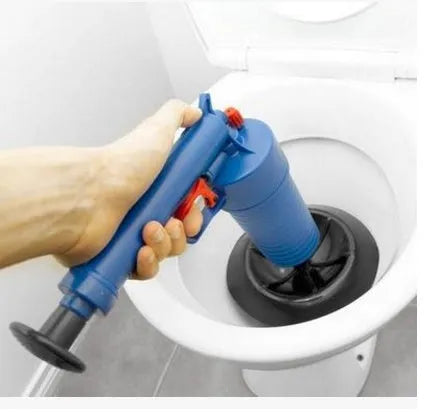 Plastic high-pressure drain blaster gun with four adaptors for pipe unblocking