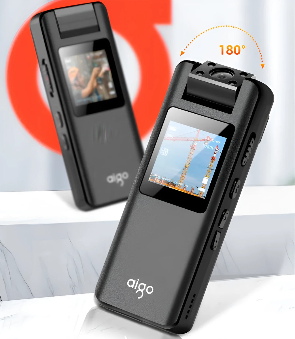 DSJ-S11 black body worn camera showing front lens, display screen, and side-mounted controls.