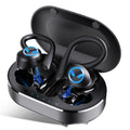 True wireless in-ear sports stereo gaming headset with Bluetooth 5.0, hanging-ear design, bilateral stereo, available in Angel Eyes and Perfect Circle