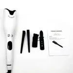 Rose Curler LCD display ceramic curling wand with adjustable temperature 80-210°C in black