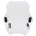 Universal motorcycle windshield deflector screen in ABS plastic for 22mm to 25mm handlebars, Smoke Grey Light Grey or Clear