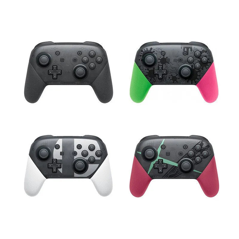 Wireless Bluetooth gamepad controller in black, white, red, or green colours with vibration function