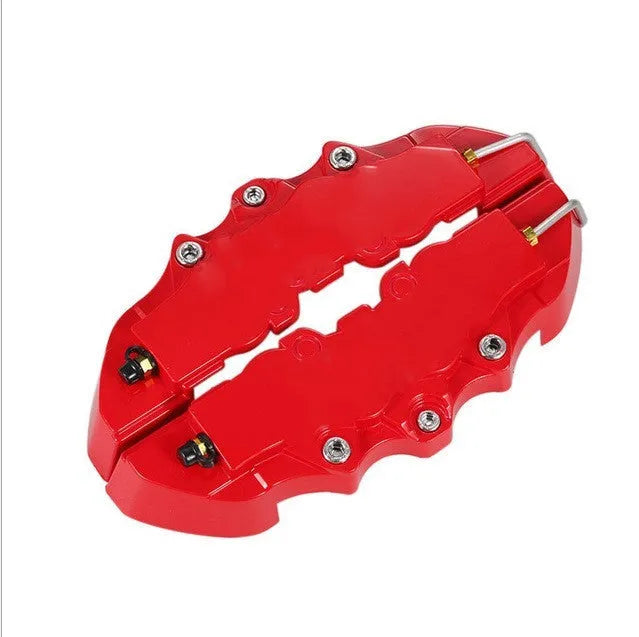 Four-piece red brake caliper cover set for car modification with three size options