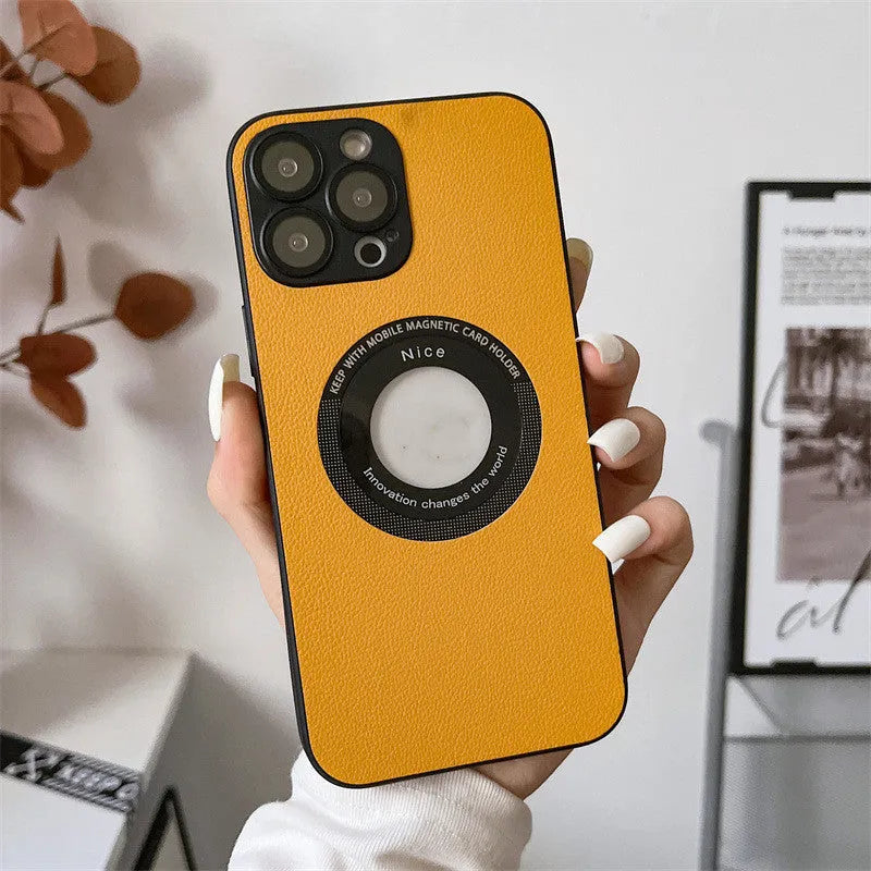 Magnetic full wrap phone case in solid colour TPU for iPhone 14 Pro Max black