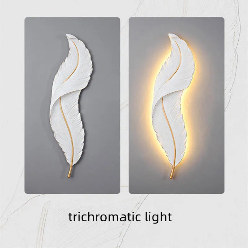 Modern minimalist LED wall lamp with white PVC shade, small size 20x65cm