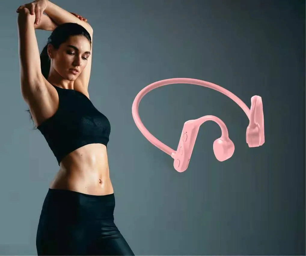 Wireless sports headphones neck-hanging Bluetooth 5.0 with mic in Black, Green, Pink colour options