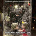 DIY snowy night light Christmas desktop decoration kit with miniature winter landscape and street lamp lights